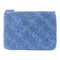 CHANEL CC GHWClutch Bag Pouch Denim Blue