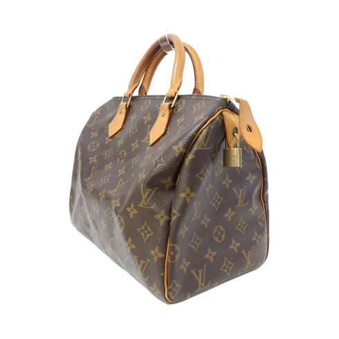 LOUIS VUITTON LV GHW Speedy 30 Handbag M41526 Monogram Brown v4