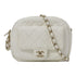 CHANEL Quilted CC GHW Chain Shoulder Bag Caviar Leather White