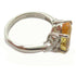 FINE JEWELRY 5.64ct Imperial Topaz 0.55ct Diamond Ring PT900 Platinum US#8