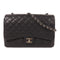 CHANEL CC SHW Maxi Classic Chain Shoulder Bag Calfskin Leather Black