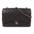 CHANEL CC SHW Maxi Classic Chain Shoulder Bag Calfskin Leather Black