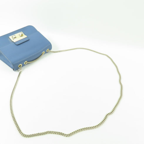 FURLA GHW Chain Shoulder Bag Calfskin Leather