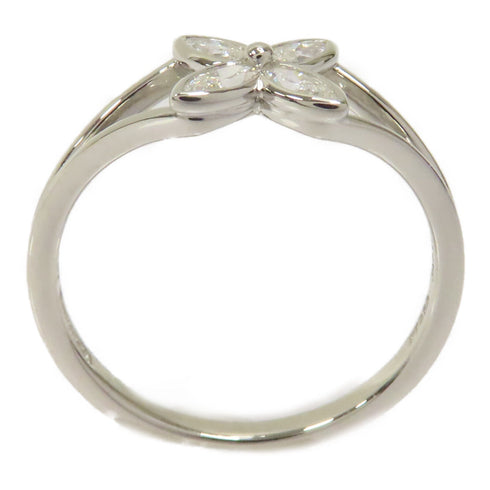 TIFFANY&CO Diamond Ring US#6.5 PT950 Platinum Silver Transparent