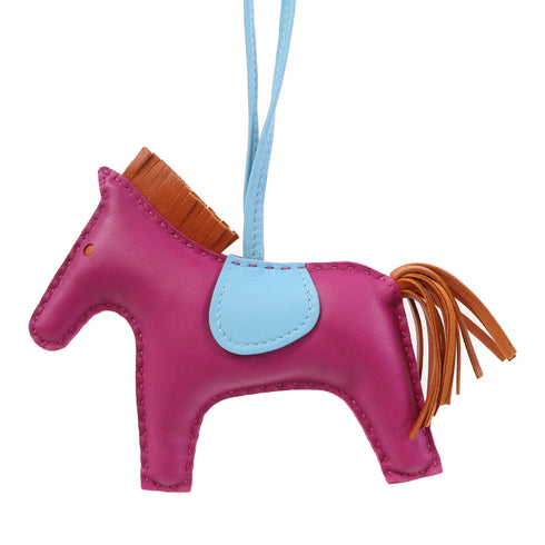 HERMES Rodeo MM Charm/Strap Veau Swift Purple/Blue