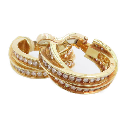 CARTIER GHW Diamond Earrings 18K Yellow Gold