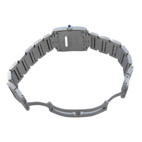 CARTIER Tank Francaise Quartz Watch WSTA0005 Stainless Steel White