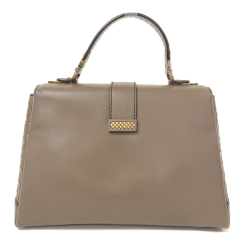 BOTTEGA VENETA BV 2 Way Shoulder Bag Calfskin Leather Grey