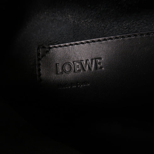LOEWE GHW Balloon Shoulder Bag Calfskin Leather Black/Brown