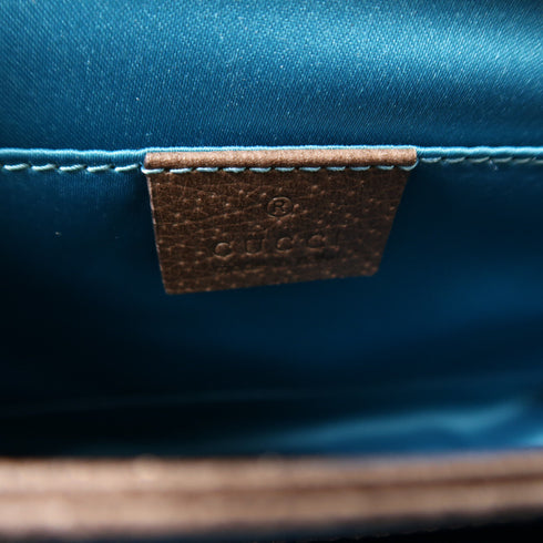 GUCCI GHW Shoulder Bag 503876 PVC Coated Canvas Brown