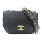 CHANEL Quilted CC GHW Chain Shoulder Bag Calfskin Leather Black