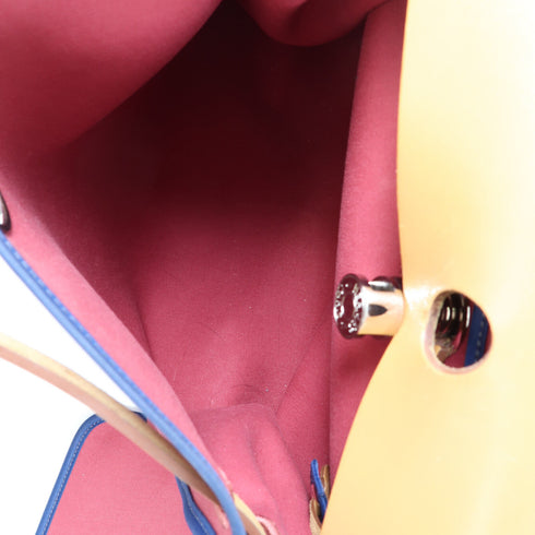 HERMES PHW Herbag 2 Way Shoulder Bag Handbag Canvas Red/Blue