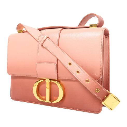 Christian Dior CD GHW Montaigne 30 Shoulder Bag Calfskin Leather Pink