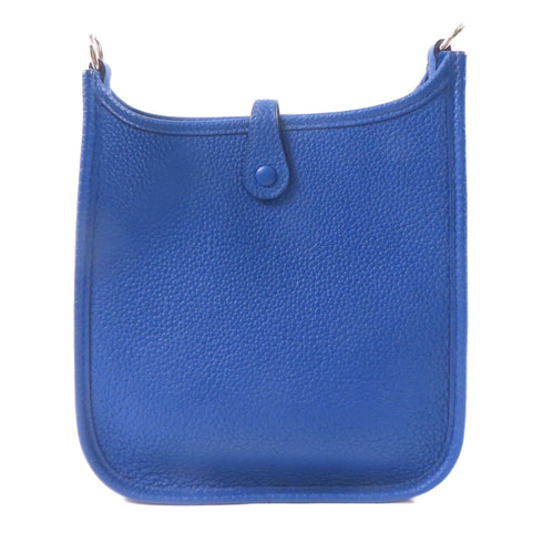 HERMES PHW Evelyne TPM Shoulder Crossbody Bag Taurillon Clemence Blue