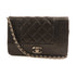 CHANEL CC SHW Wallet On Chain Shoulder Bag Lambskin Leather Black