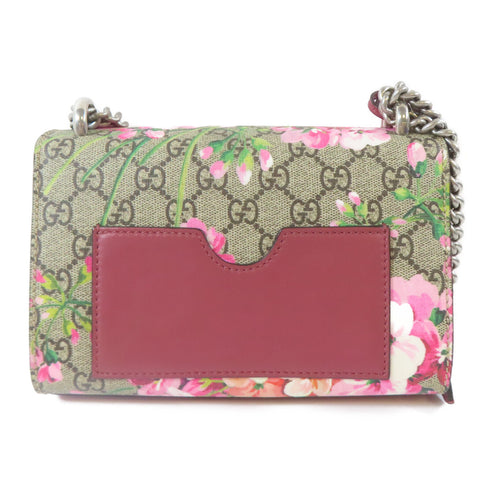 GUCCI GG SHW Padlock GG Chain Shoulder Handbag 409487 PVC Coated Canvas Brown