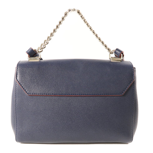 LOUIS VUITTON LV SHW Lockme II BB 2Way Shoulder Bag M43391 Calfskin Leather Navy