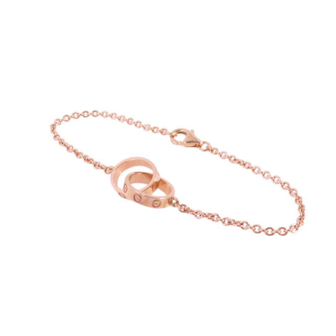 CARTIER Love Bracelet On Chain Bracelet 18K Rose Gold