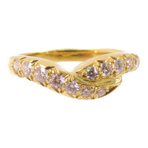 Fine Jewelry Diamond Ring Precept US#4.5 18K Yellow Gold