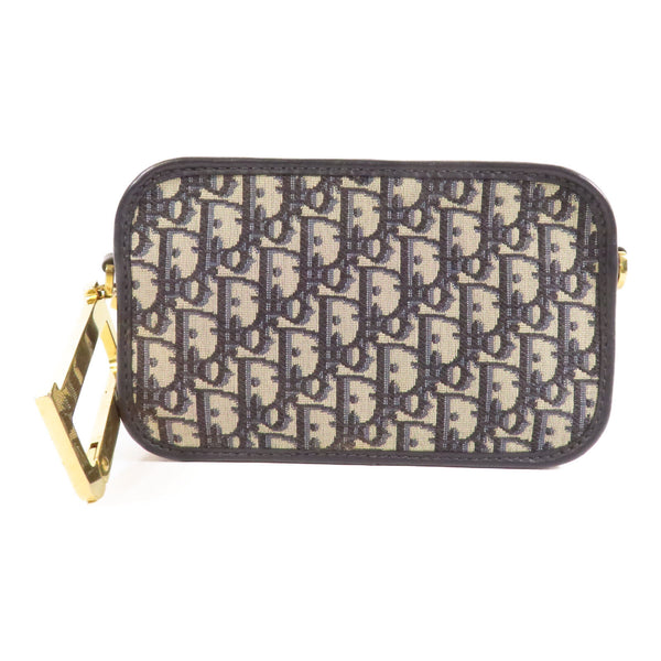 Christian Dior CD GHW Pouch Clutch Bag Canvas Blue