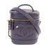 CHANEL CC GHW Vanity Case Chain Shoulder Bag Lambskin Leather Deep Blue
