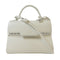 Delvaux Tempete 2 Way Shoulder Bag Handbag Lambskin Leather White
