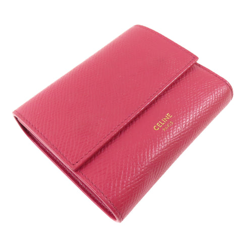 CELINE GHW Wallet Calfskin Leather Pink