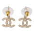 CHANEL CC Earrings Accessories Metal Gold White