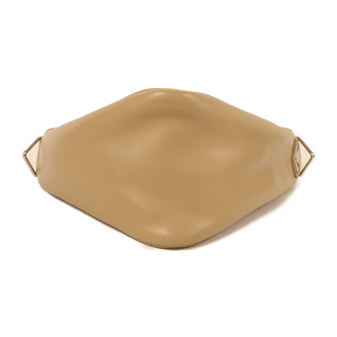 PRADA SHW Triangle Shoulder Bag 1BH190 Calfskin Leather Beige