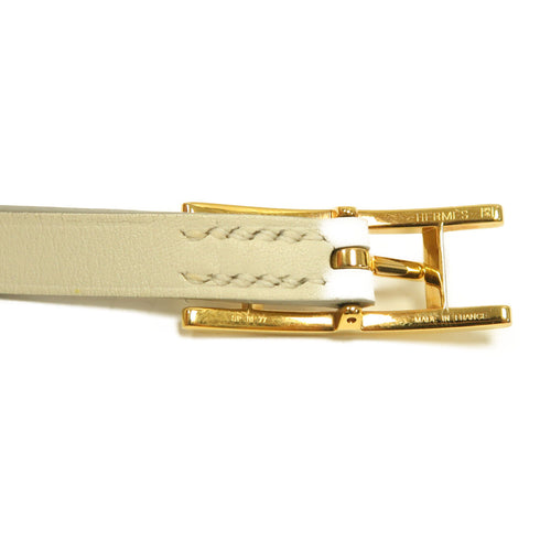 HERMES GHW Behapi Double Tour Bracelet Swift Leather Light Blue