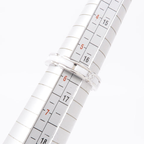 CHANEL CC Ultra Ring 18K White Gold Ceramic US#5.5