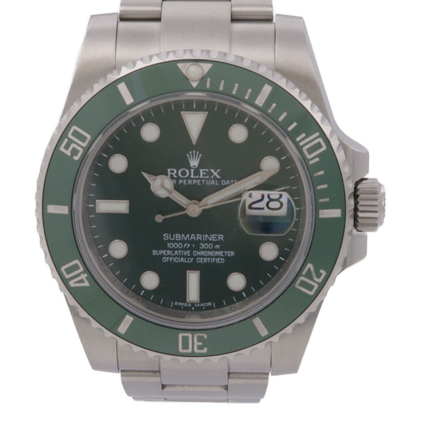 ROLEX Submariner Date 116610LV Automatic Watch Stainless Steel Green