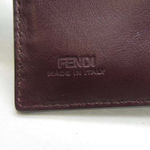 FENDI GHW Long wallet 8M0367 Calfskin Leather Khaki