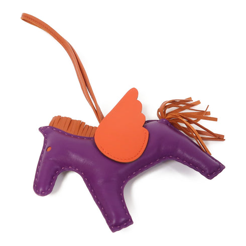 HERMES Rodeo Pegase MM Charm Veau Swift Anemone/Red