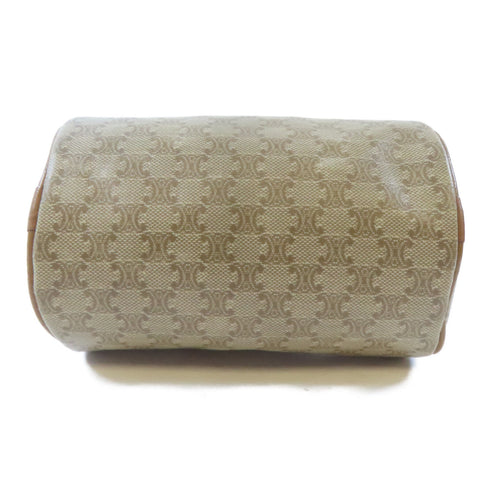 CELINE GHW Shoulder Crossbody Bag PVC Coated Canvas Brown