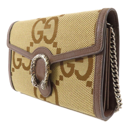 GUCCI GG Love Parade Chain Shoulder Bag 401231 Canvas Brown