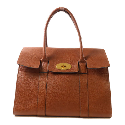 MULBERRY GHW Hand Bag Calfskin Leather Brown