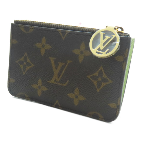 LOUIS VUITTON LV GHW Romy Card Case M82939 Monogram Brown Green