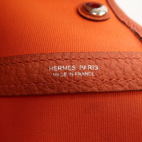 HERMES PHW Garden Party 42cm Tote Bag Handbag Toilet H Canvas Orange