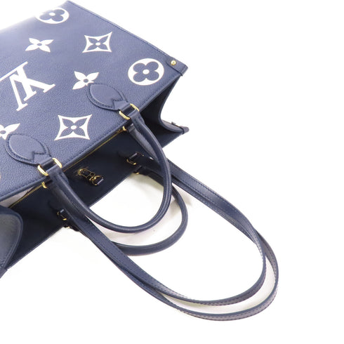 LOUIS VUITTON LV GHW OnTheGO 2 Way Bag M45495 Monogram Empreinte Navy