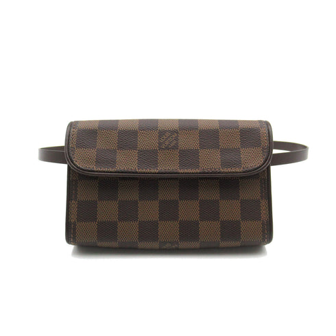LOUIS VUITTON LV GHW Pochette Florentine Waist Bag N51856 Damier Brown