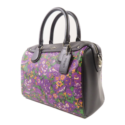 COACH SHW 2 Way Shoulder Handbag Calfskin Leather v1