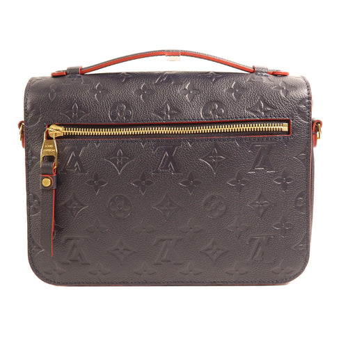 LOUIS VUITTON LV GHW Pochette Metis 2 Way Bag M44071 Monogram Empreinte Navy v4