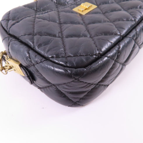 CHANEL CC GHW Chain Shoulder Bag Leather Black