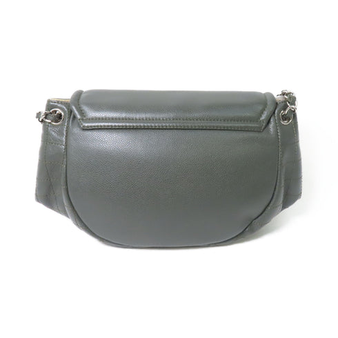 CHANEL CC SHW Chain Shoulder Bag Calfskin Leather Green v2