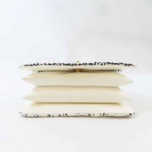 CHANEL CC GHW 2 Way Shoulder Crossbody Handbag Tweed Black White