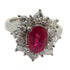 FINE JEWELRY 1.27ct Ruby 0.75ct Diamond Ring US#5.75 PT900 Platinum