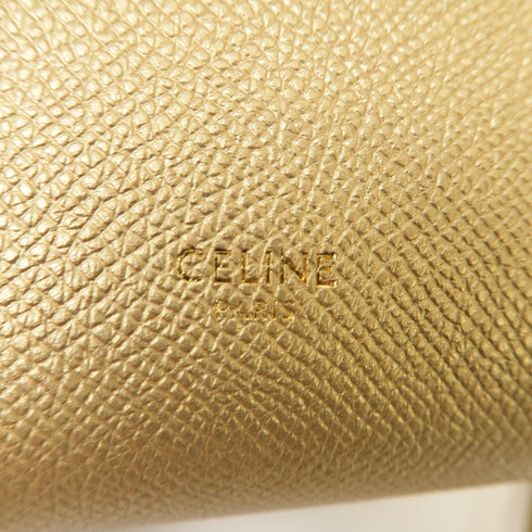 CELINE GHW Nano Belt Bag 2 Way Shoulder Handbag 189003ZVA Calfskin Leather Gold