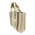 Chloe Small Woody Tote Bag Canvas Beige/Brown