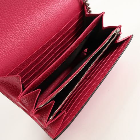 GUCCI GG Shoulder Bag Calfskin Leather